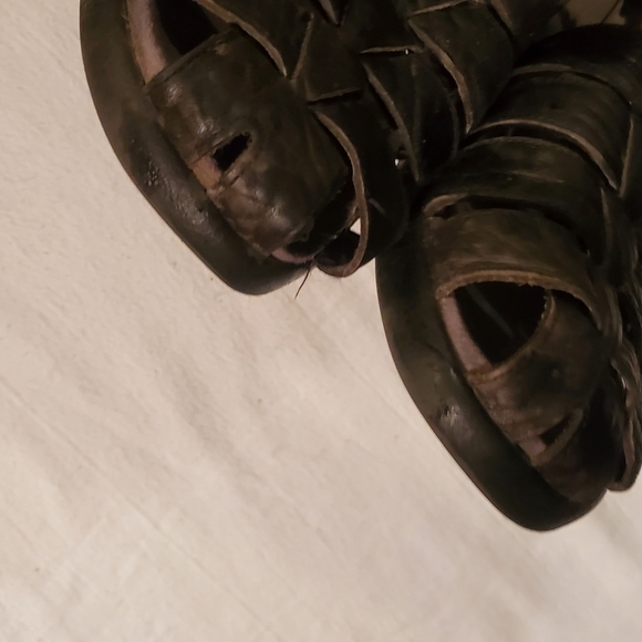 Mephisto Sam Fisherman Black Leather Closed Toe Sz. 10 Euro 44 Sandal - Picture 5 of 12